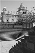 Steps and mausoleum B&W : Jodhpur, India