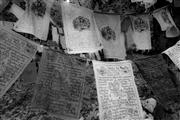 Mountain banners fade : Mcleoud ganj, India