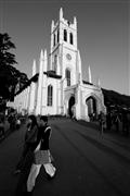 Long church B&W : Shimla, India