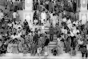 Ganges crowd B&W : Rishikesh, India