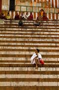 Thinking on the steps : Varanasi, India