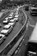 Congestion B&W : Kolkata, India